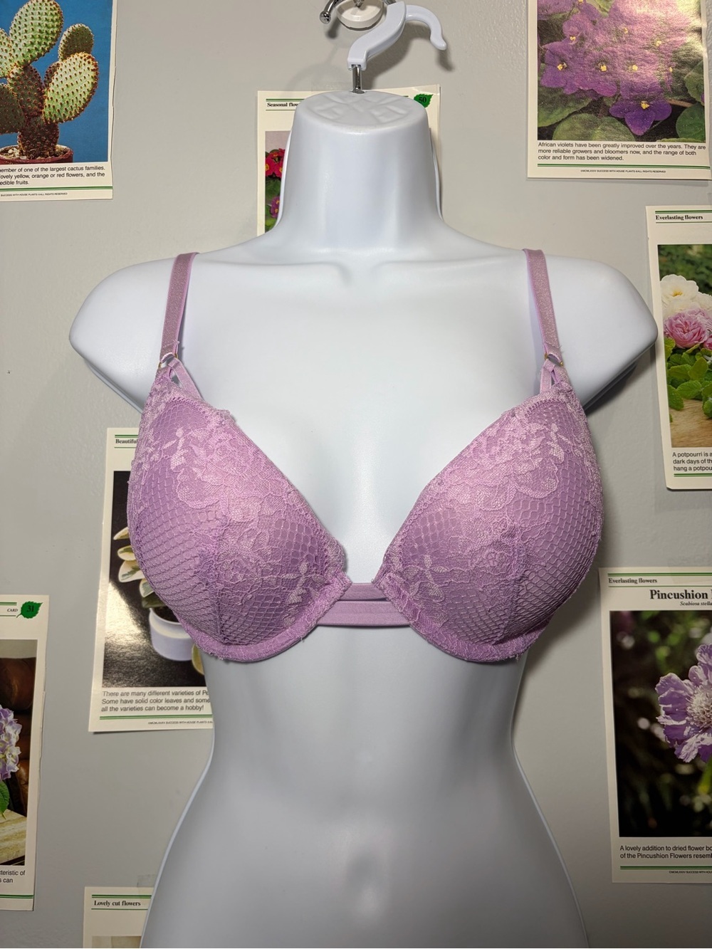 Victoria's Secret Lavender Lace Push-Up Bra